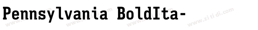 Pennsylvania BoldIta字体转换